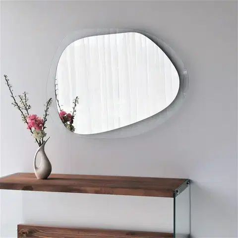 Kalune Design Dekorativní nástěnné zrcadlo Aqua 75x55 cm transparent