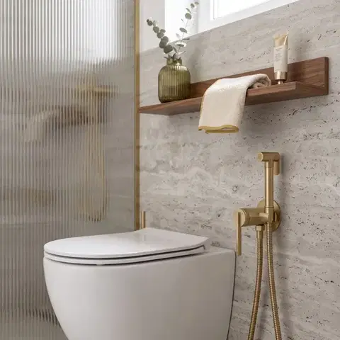 REA Podomítková bidetová baterie Grace Brush Gold REA-B4502