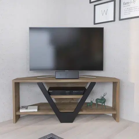 TV stolek Karin - Walnut, Black