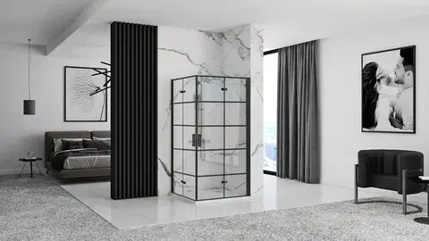 REA/S Sprchová kabina Molier Black Double 90x100 KPL-12012