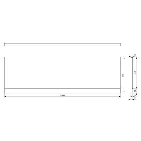 POLYSAN PLAIN NIKA panel 190x59cm 72561