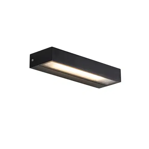 Moderní nástěnné svítidlo černé 22cm vč. LED IP65 - Hannah