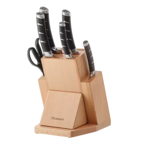 Stojan na nože 7 ks s bruskou na nože - Flow Kitchen - 132760