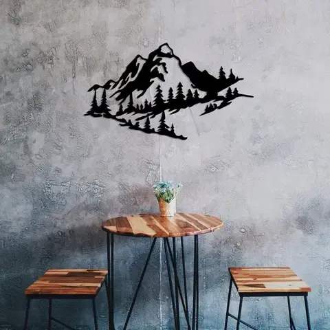 Dekorativní kovový doplněk na zeď Mountain 2