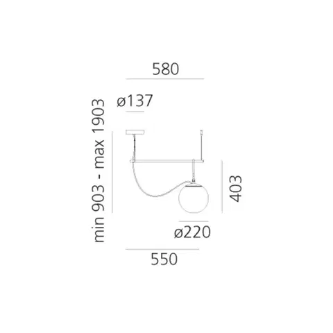 Artemide závěsné svítidlo nh S1 22 E27 Design Collection 13 W 220-240 V