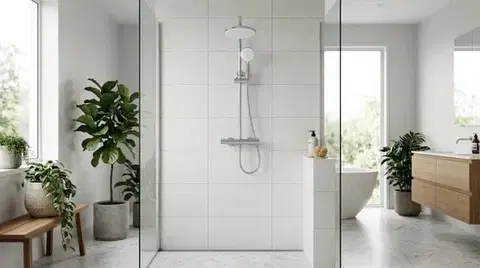 Sprchový systém SAT Basic s termostatickou baterií chrom SATSSTKEB SATSSTKEB