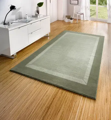 Hanse Home, Kusový koberec Basic 105487 Green, 160x230, zelená, chodba / předsíň