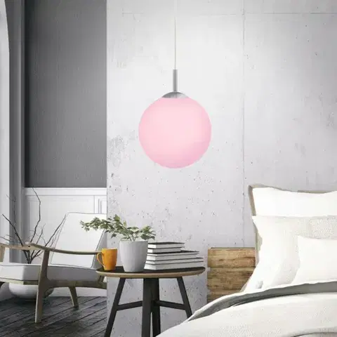 JUST LIGHT LED závěsné svítidlo Smarthome průměr 25 stříbrná stmívatelné s aplikací dálkový ovladač Tuya RGB/2700-5000K LD 22073-55