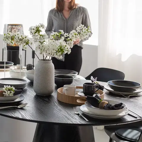 Kávový set 12 ks — Elements Yin &amp; Yang black - W0225