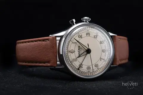 Vulcain Cricket Classique 36 mm - Eggshell - Grey