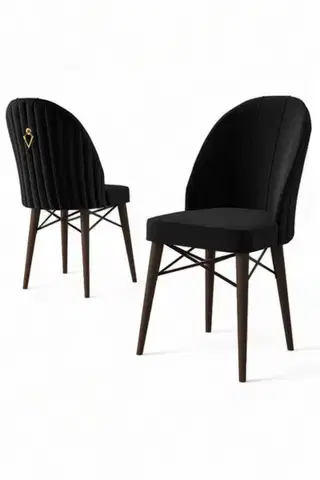 Sada židlí (4 kusy) Ritim - Black, Brown