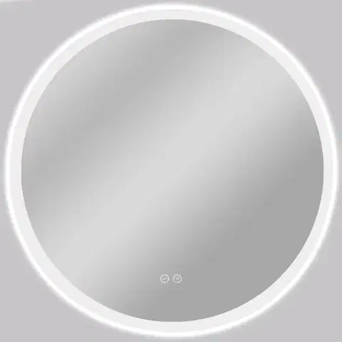 CERANO Koupelnové LED zrcadlo Blanco, akrylátový rám bílá lesklá Ø 80  CER-541639