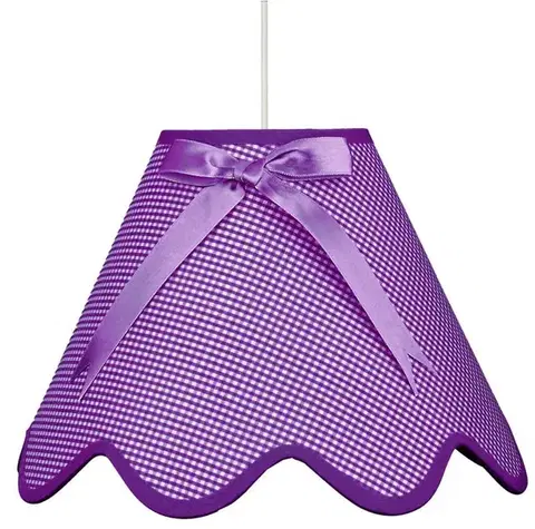 Fialová závěsná stropní lampa Lola e27