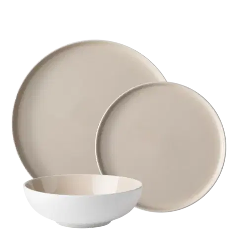 Sada talířů 12 ks — Fine Dining Ash - 493621