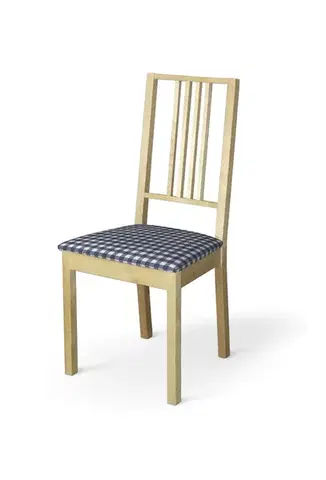 Potah na sedák židle Börje barva tmavě modrá látka vzorované