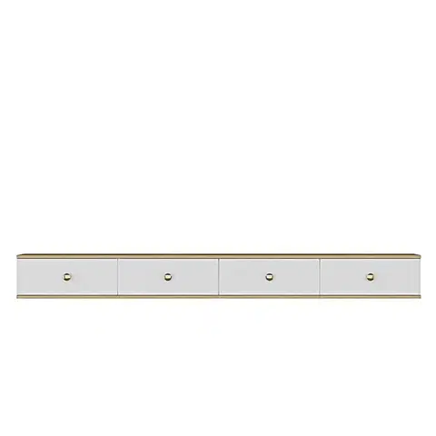 TV stolek Zuzu Double - Sapphire Oak, White