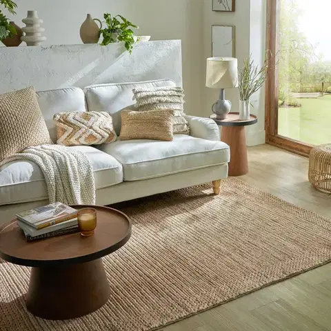 Flair Rugs, Kusový koberec Drew Braid Border Natural, 160x230, béžová, chodba / předsíň