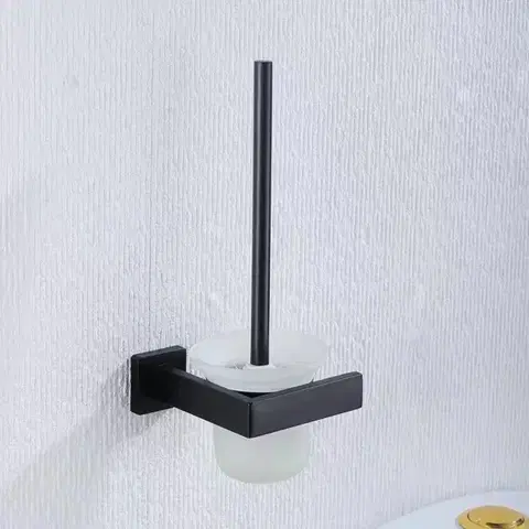 CERANO Nástěnná WC štětka Polo černá matná CER-479338