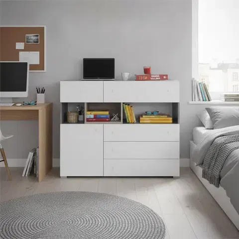 Meblar Komoda SIGMA SI12 Barva: bílá/beton
