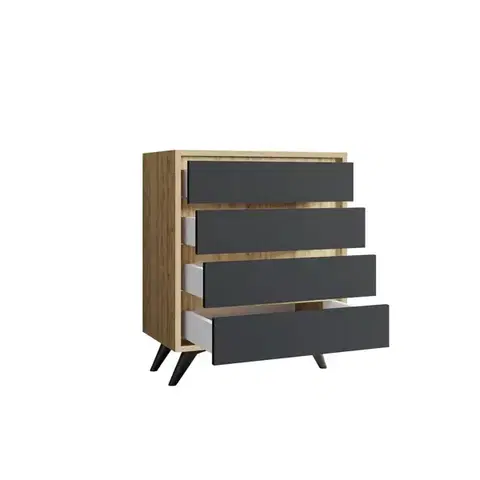 Komoda Suvera - Oak, Anthracite
