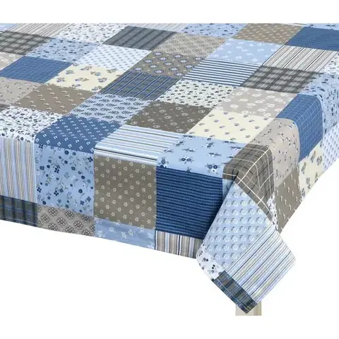 Bellatex Ubrus Adéla Patchwork modrá, 120 x 140 cm, 120 x 140 cm