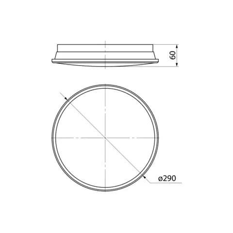 SAPHO SILVER stropní LED svítidlo,  Ø 29cm, 10W, 230V, 3000K/4000K/6500K, IP44, chrom AU480