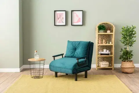 Rozkládací křeslo Sento Single - Petrol Green