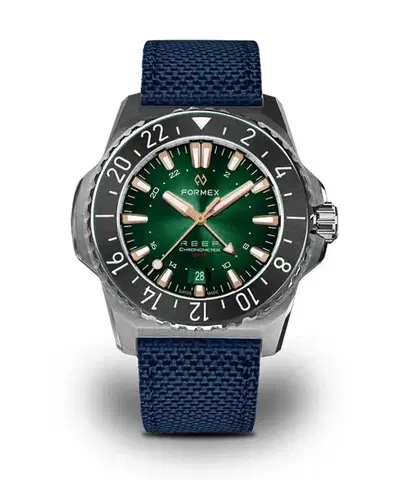 Formex Reef GMT Automatic Chronometer Green Dial with Rose Gold
