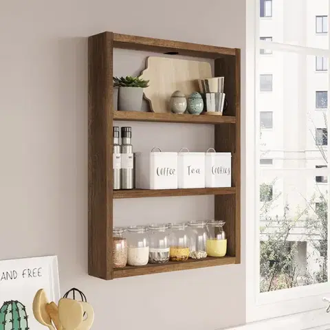 Kuchyňská police Setam Walnut