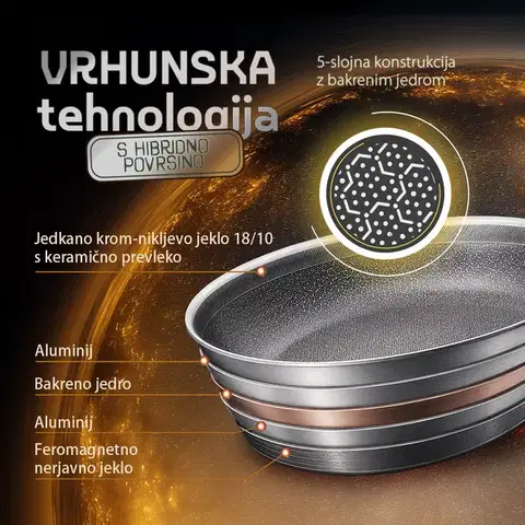 Pánev Ø 28 cm – Orion Expert Hybrid Multi-Layer Lunasol - 601423