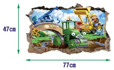Nálepka na zeď stavitel Bob 47x77cm