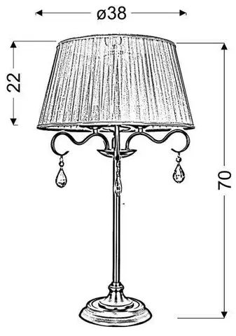 Kancelářská stolní lampa Fiesta E14 Patina