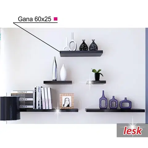Nástěnná polička GANA 60x25 Tempo Kondela