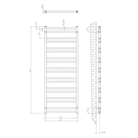 SAPHO METRO DOS otopné těleso 550x1430 černá mat IR430TB