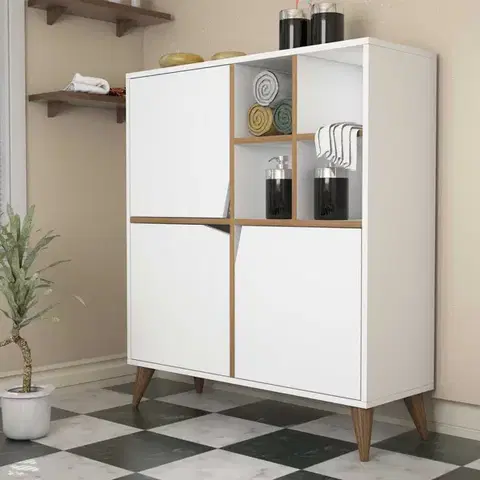 Víceúčelová skříňka Pulse - White, Walnut