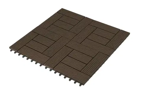 G21 WPC zámková dlaždice mozaika (teak) 23 x 300 x 300 mm 23 × 300 × 300 mm