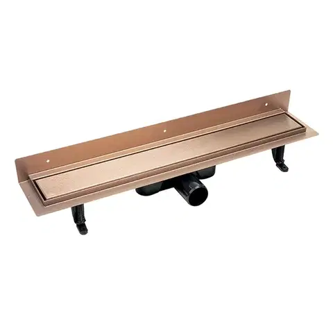 Laveo Basso sprchový žlab nástěnný 60 cm, růžové zlato COB_861D