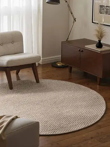 ELLE Decoration, Kusový koberec Lyon Beans 106315 Natural Beige kruh z kolekce Elle, 160x160 (průměr) kruh, béžová, ložnice