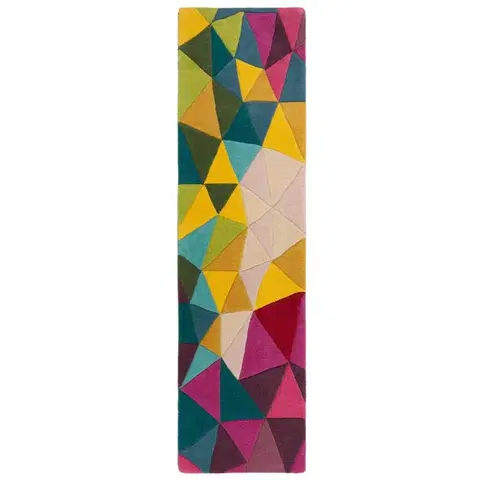 Flair Rugs, Ručně všívaný běhoun Illusion Falmouth Multi, 60x230, vícebarevná, chodba / předsíň
