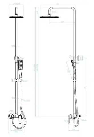 Kuchinox DIMA sprchový sloup, chrom PQD_00KB