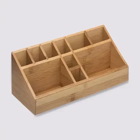 5five Simply Smart Kosmetický organizér Woody 10 přihrádek bambus