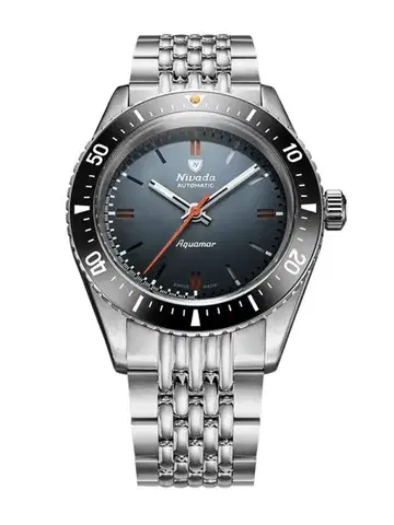 Nivada Grenchen Aquamar Grey - Flat Link Bracelet