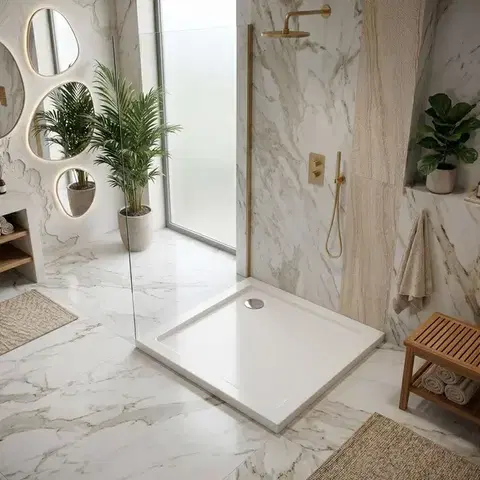 REA Sprchová akrylová vanička Belmond White 80x80 REA-K4370