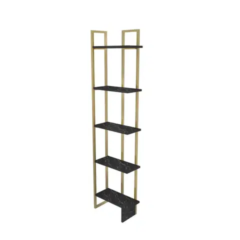 Knihovna Alice - Black, Gold