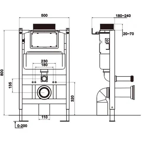 MEXEN Tex Air XS-U konstrukce pneumatická na WC 61850A