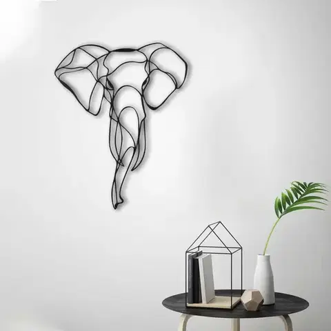 Dekorativní kovový doplněk na zeď Elephant 2