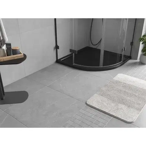 MEXEN Flow Sprchová vanička čtvrtkruh slim 80 x 80, černá mat 46Q708080