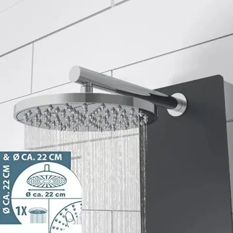 Eisl Skleněný sprchový panel, antracit 60033 60033