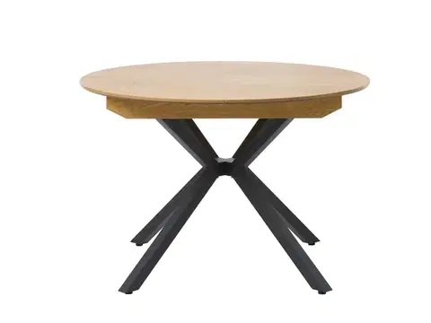 Estila Rozkládací jídelní stůl Holstebro, dub, Ø 120–170 cm