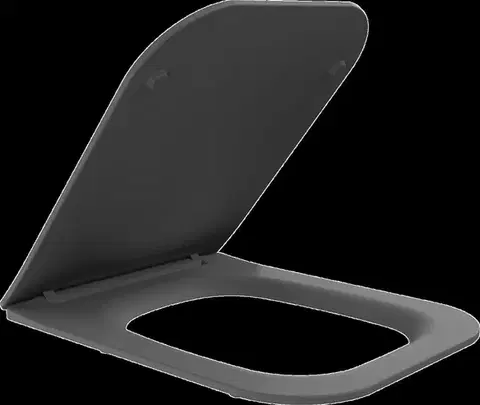 MEXEN Madox WC sedátko Soft Close slim, duroplast, szara ciemna mat 39154061